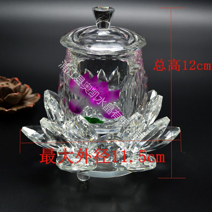 水晶莲花礼佛用品007